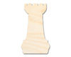 Unfinished Wood Chess Rook Shape | DIY Craft Cutout | up to 46" DIY