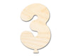 Unfinished Wood Balloon Number 3 Shape | DIY Craft Cutout | up to 46" DIY
