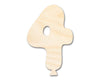 Unfinished Wood Balloon Number 4 Shape | DIY Craft Cutout | up to 46" DIY