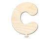 Unfinished Wood Balloon Letter C Shape | DIY Craft Cutout | up to 46" DIY