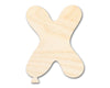 Unfinished Wood Balloon Letter X Shape | DIY Craft Cutout | up to 46" DIY
