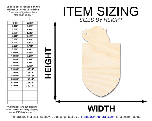 Unfinished Wood Knight Mascot Shape | DIY Craft Cutout | up to 46" DIY
