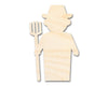Unfinished Wood Farmer Shape | DIY Craft Cutout | up to 46" DIY