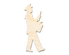 Unfinished Wood Band Dummer Player Shape | DIY Craft Cutout | up to 46" DIY