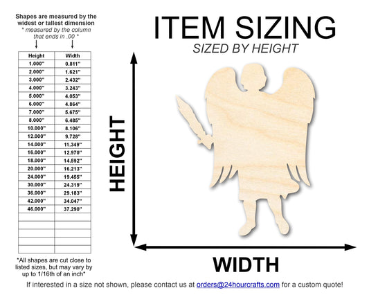 Unfinished Wood Saint Michael Shape | DIY Craft Cutout | up to 46" DIY