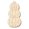 Unfinished Wood Etched Stacked Jack o 'Lantern Shape | Paint By Line Crafts | up to 30" DIY
