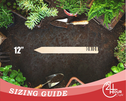 Unfinished Wood Onion Garden Stake | DIY Craft Cutout | up to 24" DIY