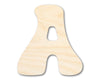 Unfinished Wood Groovy A Font Shape | DIY Craft Cutout | up to 46" DIY