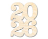 Unfinished Wood Year 2026 Shape | DIY Craft Cutout | up to 46" DIY