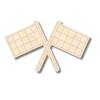 Unfinished Wood Etched Racing Flags Shape | Paint By Line Crafts | up to 30" DIY