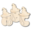 Unfinished Wood Layered Letter Halloween Witch Tags | A-Z | 3 Piece | 6" Tall | 1/8" Wood | Wood Craft DIY