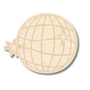 Unfinished Wood Etched Groovy Disco Ball Shape | Paint By Line Crafts | up to 30" DIY
