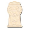 Unfinished Wood Etched Gumball Machine Shape | Paint By Line Crafts | up to 30" DIY