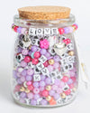 Lavender LOVE Square Letter DIY Bead Jar