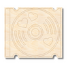 Unfinished Wood Etched Cute CD Shape | Paint By Line Crafts | up to 30" DIY
