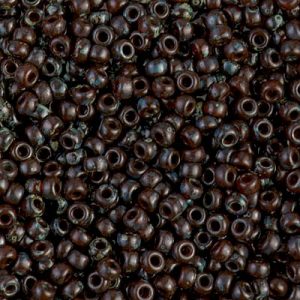 Miyuki 8-4503 8/0 Picasso Transparent Red Brown Seed Beads - 5 or 10 gm