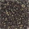 Miyuki 8-4511 8/0 Picasso Smoky Black Matte Seed Beads - 5 or 10 gm