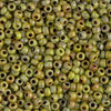 Miyuki 8-4515 8/0 Picasso Chartreuse Matte Seed Beads - 5 or 10 gm