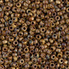Miyuki 8-4517 8/0 Picasso Brown Tan Matte Seed Beads - 5 or 10 gm
