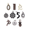 Vintage Number Charms '0' thru '9' 10pc