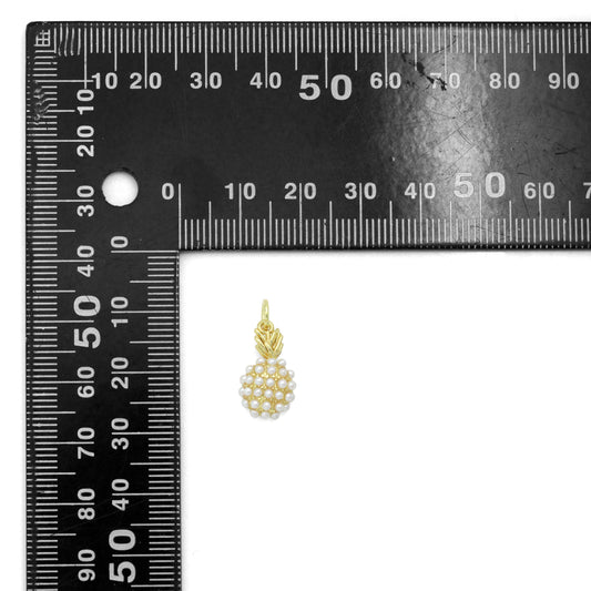 Cute White Pearl Pineapple Pendant charm, Sku#A514