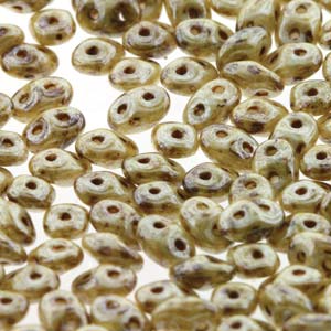 Matubo Superduo 2.5 x 5 mm 03000-65401 Chalk Lazure White Beads - 5 or 10 gm