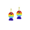 Colorful Enamel Rainbow Fish Pendant For Necklace Bracelet Jewelry Making Supply, Fish Charm, Sku#EF825