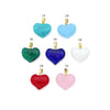 Crystal Stone Heart Pedant For Necklace Bracelet Jewelry Making Supply, Stone Heart Charm, Sku#EF829