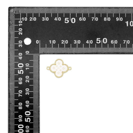 Clover Flower Connector charm, Flower charm, Sku#FH254