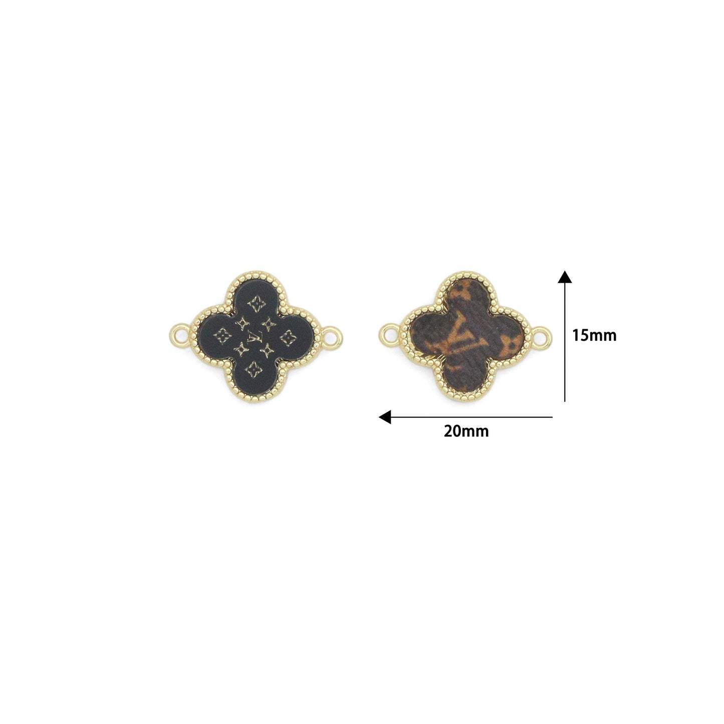 Clover Flower Connector charm, Flower charm, Sku#FH254
