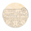 Unfinished Wood Gingerbread Home Sweet Home Door Sign Kit | Wood Craft Cutouts | 1/4" Thick |