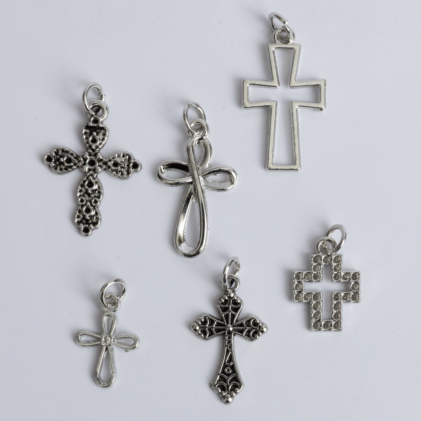 Faith Cross Charms Set of 6