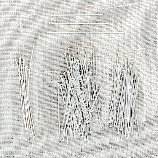 Silver Flat Head Pins 100pc Assortment
