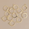 Gold Huggie Hoops 12mm Hinged Earring Findings