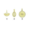 CZ Fan Evil eye, football, Radical Coin Pendant charm, Sku#LX929
