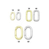 Gold Silver Oval Push Clasp/Spring Clasp, Sku#LX946