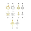Gold Silver Holiday Wreath Snowflake North Star Charm Pendant for Holiday necklace bracelet DIY, Sku#LX948