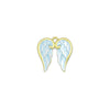 Gold Blue Angel's Wings Charm Pendant, Sku#LX976