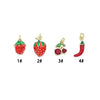 Red Cherry Strawberry Chili Pendant charm, Sku#O133