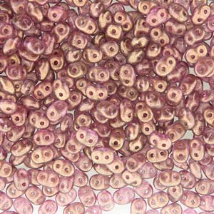 Matubo Superduo 2.5 x 5 mm 00030-29259 Halo Persian Pink Beads - 5 or 10 gm