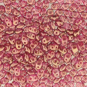 Matubo Superduo 2.5 x 5 mm 00030-29260 Halo French Rose Beads - 5 or 10 gm