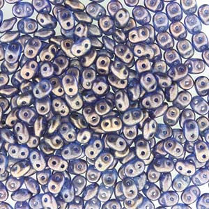 Matubo Superduo 2.5 x 5 mm 00030-29264 Halo Cerulean Blue Beads - 5 or 10 gm