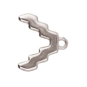 Cymbal™ Menites Superduo Bead Endings™, 15.7 x 9.4 mm - Antique Brass Plated, 24K Gold Plated or Antique Silver Plated- 1 Pair