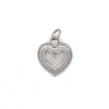 Silver Heart Deep Closed Bezel Charm
