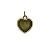 Ox Brass Heart Deep Closed Bezel Charm