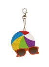Diamond Art Beach Ball Keychain