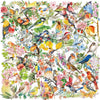 Transparent Watercolor Bird Sticker Pack | 50PCS Waterproof PET Stickers for DIY Decor