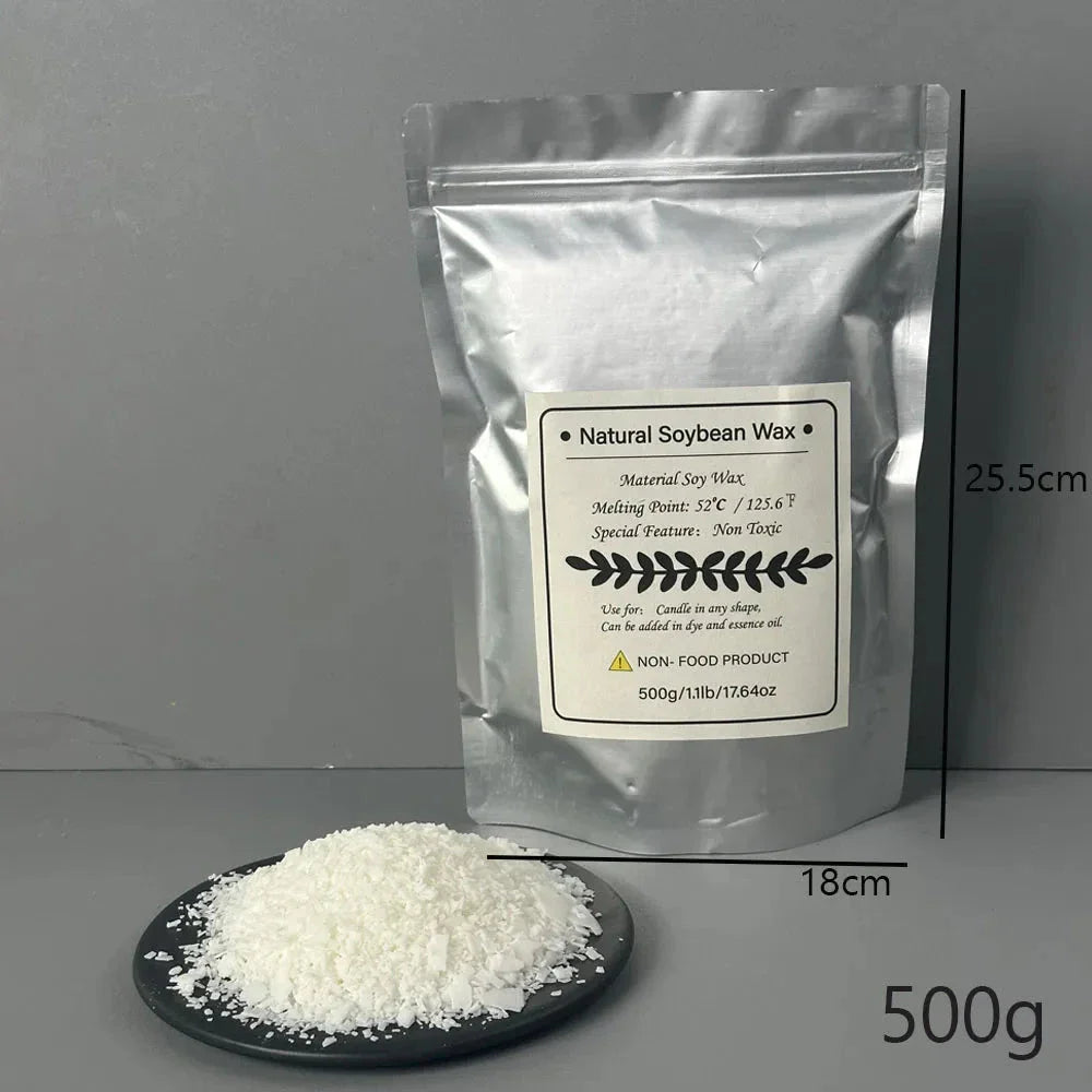 Pure Soy & Paraffin Wax for Candle Making – 250g/500g/1kg Natural Wax Material for DIY Handmade Aromatherapy & Craft Candles
