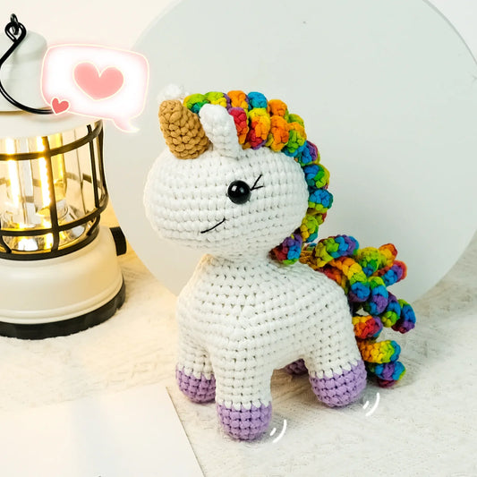 Unicorn Kawaii Crochet Kit – Beginner DIY Craft Set