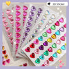 3D Crystal Heart Stickers | Sparkly Craft Decor for Scrapbooks and Journals